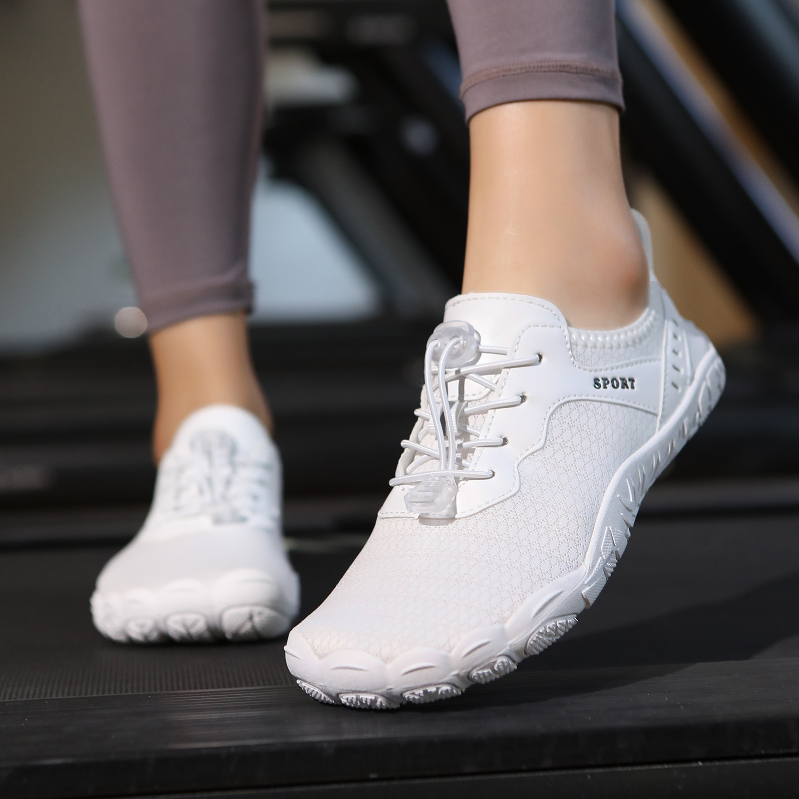 Aquatic Sports Shoes - White Non Slip Barefoot Water Shoes