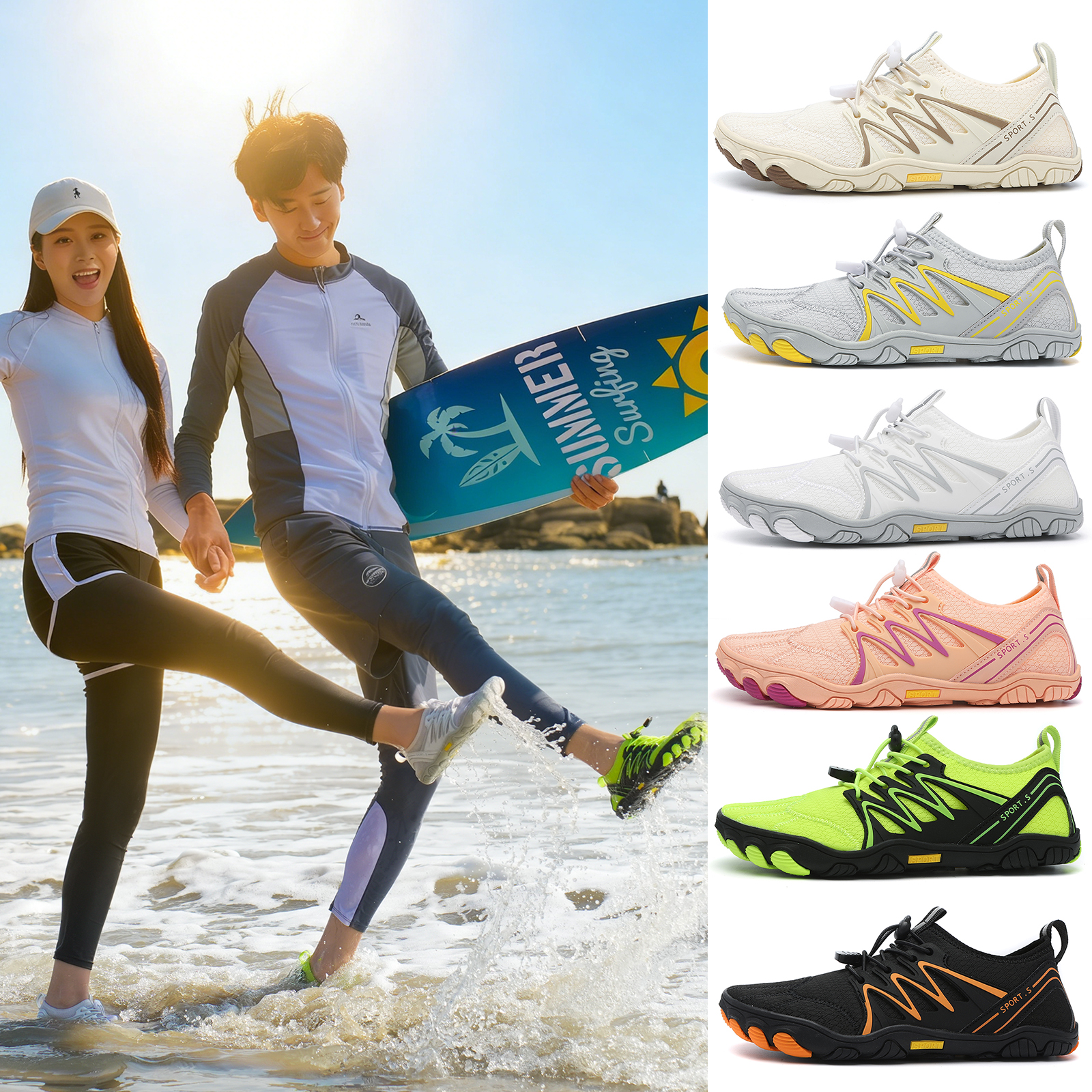 Unisex Water Shoes Men Women Q – обзор и цена Aquatic Sports Shoes